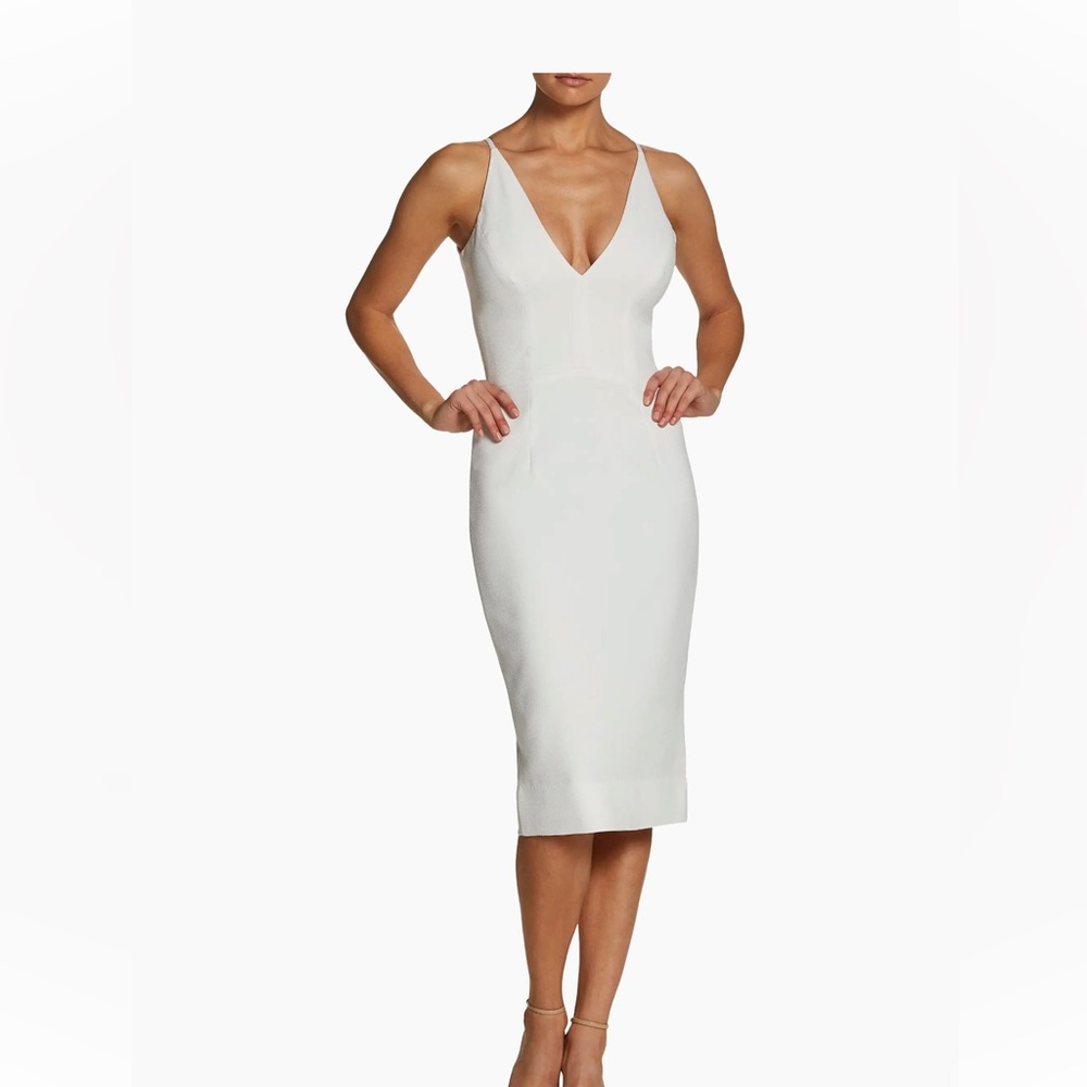 Dress the Population Lyla Off-White Textured Dress